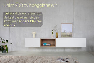 TV-meubel incl. 2 Cocons, RAAT, Halm 200 OV, Hoogglans wit